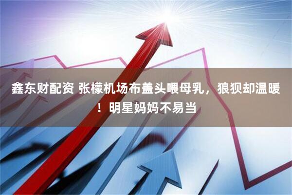 鑫东财配资 张檬机场布盖头喂母乳，狼狈却温暖！明星妈妈不易当