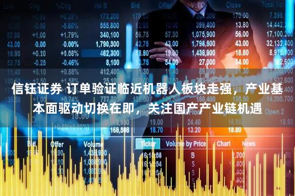 信钰证券 订单验证临近机器人板块走强，产业基本面驱动切换在即，关注国产产业链机遇